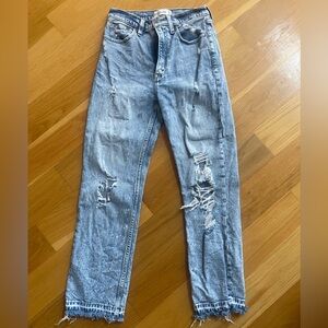 Abercrombie size 0R/25 distressed jeans